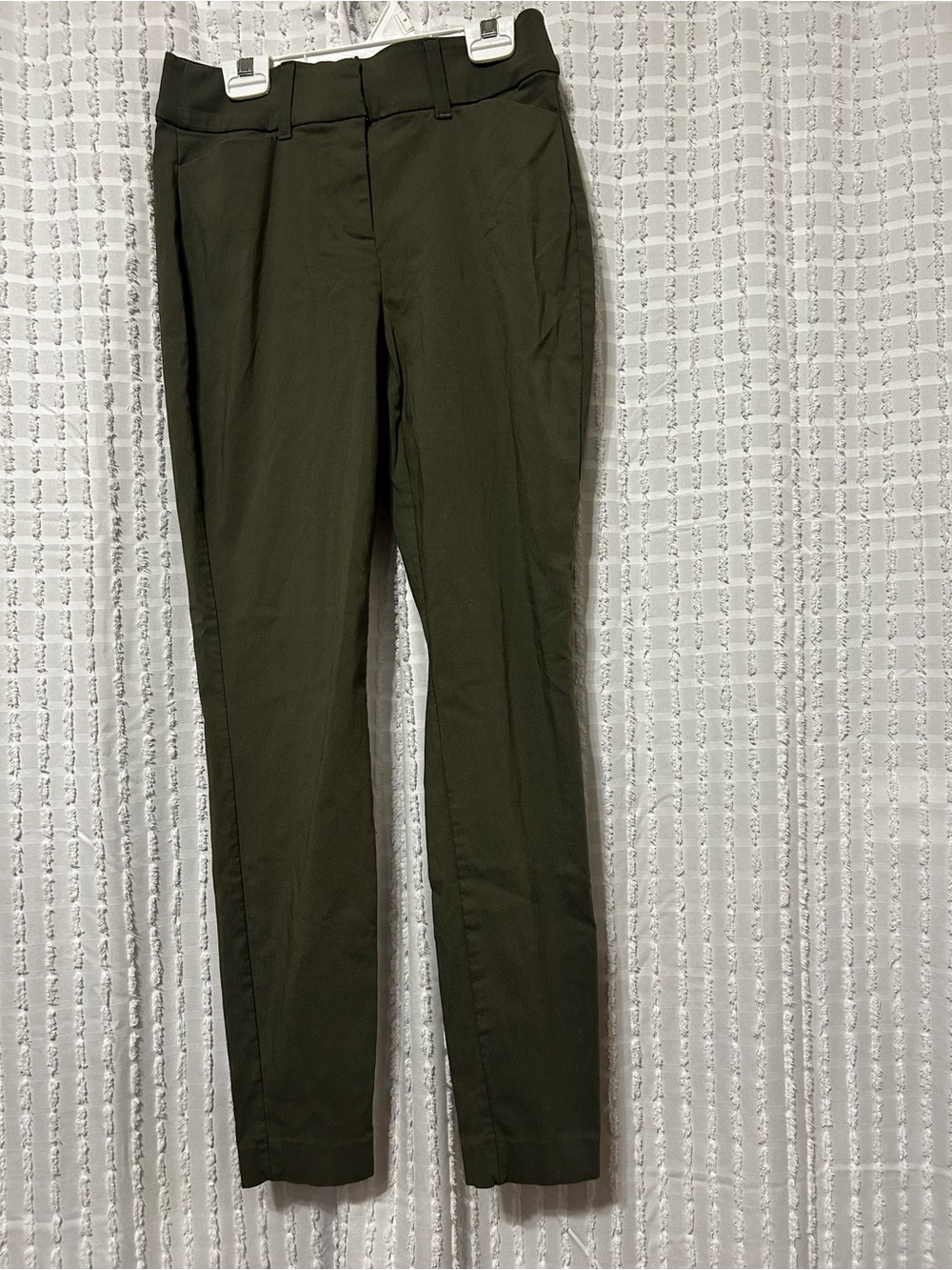Maurices Women XS Reg Olive Green‎ Skinny Stretch Dress Pants Trouser Pocket
